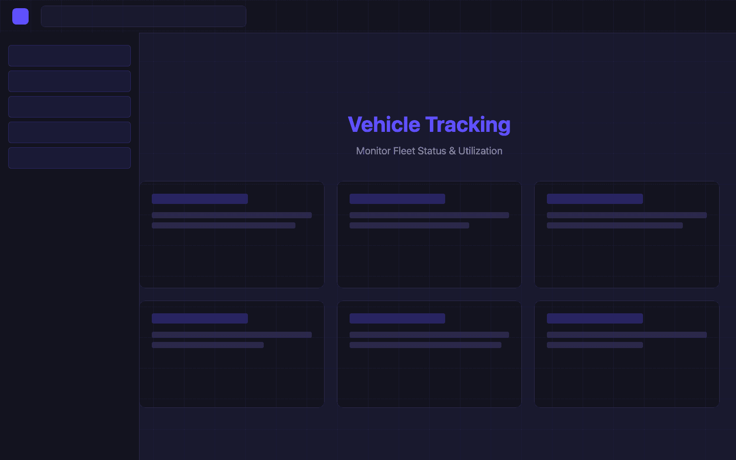 Vehicle tracking and utilization dashboard